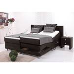 Boxspring Kendrick (met elektromotor) inclusief topper zilvergrijs - Donkerbruin - 90 x 200cm - H2 zacht