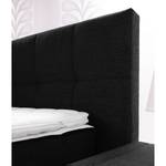 Lit boxspring Kendrick moteur électrique Surmatelas compris Gris argenté - Noir - 200 x 200cm - D3 medium