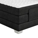 Lit boxspring Kinowo Réglage électrique - Tissu - Noir - 180 x 200cm