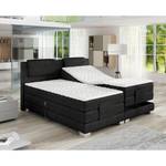 Lit boxspring Kinowo Réglage électrique - Tissu - Noir - 180 x 200cm