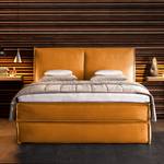 Boxspringbett Kinx Webstoff - Stoff KINX: Orange - 140 x 220cm - 130 cm