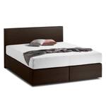 Boxspringbett KiYDOO I Strukturstoff Braun - 160 x 200cm