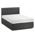 Boxspringbett KiYDOO II Strukturstoff Anthrazit - 140 x 200cm