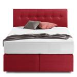 Boxspringbett KiYDOO II Strukturstoff Rot - 140 x 200cm