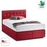 Boxspringbett KiYDOO II Strukturstoff Rot - 140 x 200cm