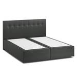 Boxspringbett KiYDOO II Strukturstoff Anthrazit - 200 x 200cm