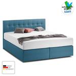 Boxspringbett KiYDOO II Strukturstoff Blaugrau - 180 x 200cm