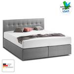 Lit boxspring KiYDOO II Tissu structuré - Anthracite clair - 180 x 200cm