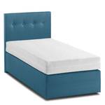 Boxspring KiYDOO II structuurstof Blauw grijs - 90 x 200cm