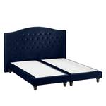 Boxspringbett La Chatre Samt Dunkelblau - 200 x 200cm