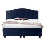 Lit boxspring La Chatre Velours Bleu foncé - 200 x 200cm