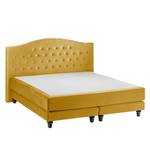 Boxspringbett La Chatre Samt Senfgelb - 140 x 200cm