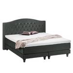 Lit boxspring La Chatre Velours Gris - 200 x 200cm