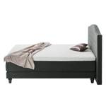 Boxspringbett La Chatre Samt Grau - 160 x 200cm