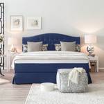 Letto boxspring La Chatre Tessuto - Blu scuro - 200 x 200cm