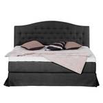 Lit boxspring La Chatre Tissu - Anthracite - 160 x 200cm