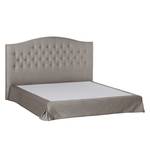 Boxspringbett La Chatre Webstoff - Grau - 160 x 200cm