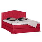 Boxspring La Chatre geweven stof - Rood - 160 x 200cm