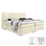 Lit capitonné Ledmore Avec surmatelas Tissu - Beige - 140 x 200cm