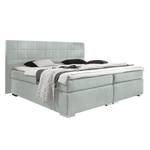 Lit capitonné Ledmore Avec surmatelas Tissu - Gris clair - 140 x 200cm