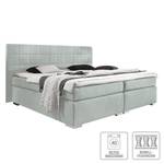 Lit capitonné Ledmore Avec surmatelas - Tissu - Gris clair - 140 x 200cm