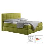 Boxspringbed Lifford structuurstof - Citroen - 100 x 200cm - Bonell-binnenveringmatras - H2 zacht