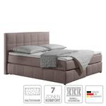 Boxspringbed Lifford structuurstof - Beige - 100 x 200cm - Koudschuimmatras - H2 zacht