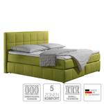 Boxspringbed Lifford structuurstof - Citroen - 100 x 200cm - Ton-pocketveringmatras - H2 zacht