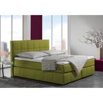 Boxspringbett Lifford Strukturstoff - Lemon - 100 x 200cm - Tonnentaschenfederkernmatratze - H2