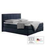 Boxspringbed Lifford structuurstof - Jeansblauw - 100 x 200cm - Bonell-binnenveringmatras - H3 medium