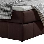 Boxspringbed Lifford structuurstof - Bruin - 160 x 200cm - Ton-pocketveringmatras - H2 zacht