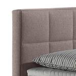 Letto boxspring Lifford Tessuto strutturato - Beige - 180 x 200cm - Materasso a molle Bonnell - H2