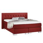 Boxspringbett Loimaa Webstoff - Rot - 160 x 200cm