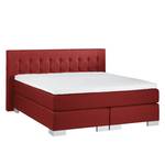 Boxspringbett Loimaa Webstoff - Rot - 200 x 200cm