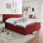 Lit boxspring Loimaa Tissu - Rouge - 140 x 200cm