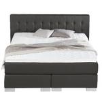 Letto boxspring Loimaa Tessuto - Grigio scuro - 140 x 200cm