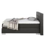 Letto boxspring Loimaa Tessuto - Grigio scuro - 140 x 200cm