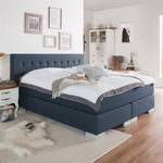 Lit boxspring Loimaa Tissu - Bleu jean - 140 x 200cm