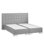 Boxspring Loimaa geweven stof - Platina - 200 x 200cm