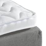 Boxspringbett Loimaa Webstoff - Platin - 180 x 200cm