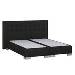 Boxspringbett Loimaa Webstoff - Schwarz - 140 x 200cm