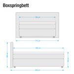 Boxspring Luna geweven stof - grijs