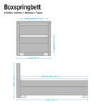 Boxspringbett Maila Kunstleder - Creme - 90 x 200cm - H2
