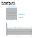 Boxspringbett Male Kunstleder - Lichtgrau - 80 x 200cm - H2
