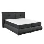 Boxspringbett Marquesa Microvelours - Anthrazit