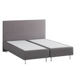 Lit boxspring Massawa Tissu - Gris - 160 x 200cm