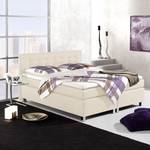 Boxspringbett Melody inklusive Topper - Strukturstoff - Ecru - 160 x 200cm - Bonellfederkernmatratze - H2 - Ohne Topper