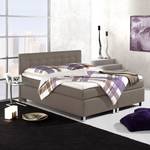 Boxspringbett Melody inklusive Topper - Strukturstoff - Schlamm - 100 x 200cm - Kaltschaummatratze - H3 - Ohne Topper