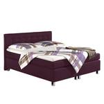 Boxspring Melody inclusief topper - structuurstof - Paars - 100 x 200cm - Bonell-binnenveringmatras - H2 zacht - Zonder topper