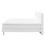 Boxspring METEOR kunstleer - wit - Tweepersoonsmatras H2/H3